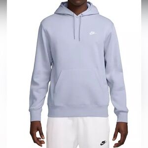 Nike Club Pull-Over Fleece Hoodie Small Ghost